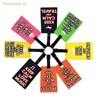 Peacellow ป้ายแท็กกระเป๋าเดินทาง PVC ลายตัวอักษร แบบพกพา