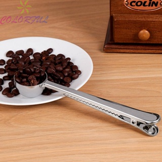 【COLORFUL】Coffee Scoop 1 Pc 2 In 1 Dual Function For Powder Quantity Spoon Stainless Steel