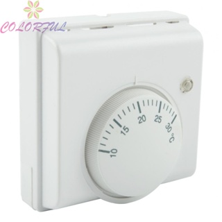 【COLORFUL】Thermostat Mechanical Room Temperature Controller White 2-wire 220V AC