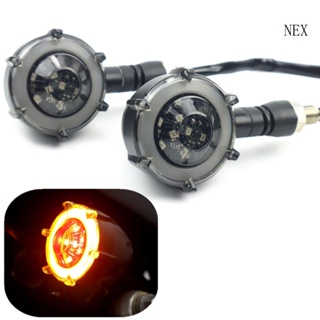 Nex ไฟเลี้ยว LED สีเหลืองอําพัน สําหรับรถจักรยานยนต์