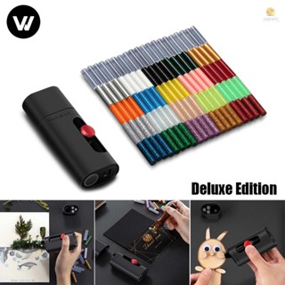 Wowstick Hot Melt Glue Mini Pen Small Hot  With Built-in Lithium Battery Type-c USB Charging Wireless 3D Painting DIY Art Repair Tool Packed With Colorful Glue Stick 2000mAh Lar