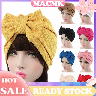 &lt;MACmk&gt; ผ้าโพกหัว ประดับโบว์น่ารัก สวยหรู สําหรับผู้หญิง