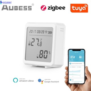 Tuya Zigbee อุณหภูมิ ความชื้น เซ็นเซอร์ เครื่องวัดอุณหภูมิในบ้าน ไฮโกรมิเตอร์ พลังงานแบตเตอรี่ การแสดงหน้าจอแอลซีดี แอพอัจฉริยะ รีโมทคอนโทรล รองรับการควบคุมด้วยเสียง KDURANT