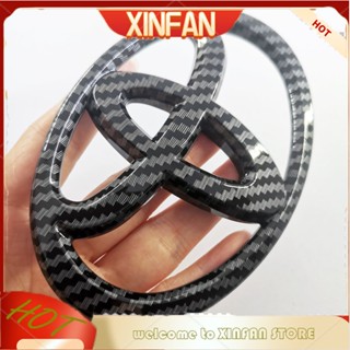 Xinfan สติกเกอร์คาร์บอนไฟเบอร์ ABS ลายโลโก้ TOYOTA ด้านหน้า และด้านหลัง แบบเปลี่ยน สําหรับรถยนต์ TOYOTA 1 ชิ้น