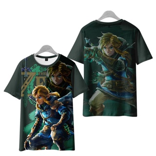 เสื้อยืดลําลอง พิมพ์ลายการ์ตูน Zelda Tears of The Kingdom 3D แฟชั่นฤดูร้อน สําหรับเด็กผู้ชาย ผู้หญิง อายุ 3-14 ปี 2023