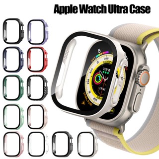 กระจก + เคส สําหรับ Apple Watch Ultra 49 มม. กันน้ํา Iwatch Ultra PC กันชน + ตัวป้องกันหน้าจอ แบบแข็ง 49 มม. ฝาครอบป้องกันเต็มรูปแบบ