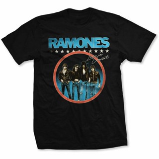 ร้อน 3 คอลูกเรือเสื้อยืดคอกลมเสื้อยืดผ้าฝ้าย 100% นิ่ม พิมพ์ลาย Ramones Live Circle Photo ทรงสลิมฟิต ใส่สบาย กันลื่นผ้าฝ