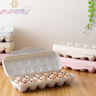 【COLORFUL】Egg Tray Holder Food Containers Organization Prevent Breaking Stackable