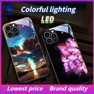 เคสโทรศัพท์มือถือ LED ลายก้อนเมฆไฟ สีรุ้ง สําหรับ Samsung S23ULTRA S23Plus S21Plus S22Plus S22ULTRA S20PLUS A53 A73 A12 A14 A72 A71 A52 A51 NOTE10Plus NOTE20ultra