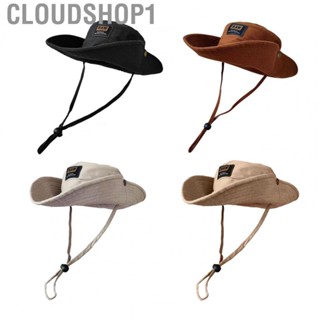 Cloudshop1 Woman Bucket Hat Wide Brim Adjustable Strap Portable Lightweight Soft Cotton Summer Fishing