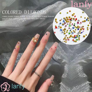 LANFY พลอยเทียม AB หลายขนาด หลายสีสัน สําหรับตกแต่งเล็บ