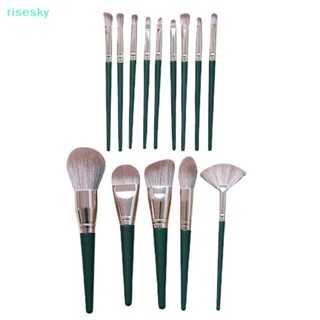 [risesky] แปรงแต่งหน้า ขนปุยนุ่ม 14 ชิ้น สําหรับเครื่องสําอาง รองพื้น แป้ง อายแชโดว์ เบลนด์ แปรงแต่งหน้า เครื่องมือความงาม