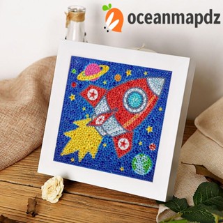 OCEANMAPDZ ภาพวาดปักเพชร พลอยเทียม คริสตัล รูปสัตว์น่ารัก 5D สําหรับตกแต่งบ้าน