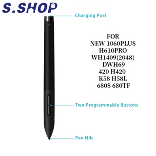 สำหรับ Huion P80 PEN80 ปากกาดิจิตอลแบบชาร์จไฟได้ สไตลัสสําหรับ แท็บเล็ตวาดภาพกราฟิกระดับมืออาชีพ 420 H420 ใหม่1060PLUS WH1409