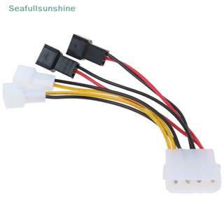 Seaf&gt; อะแดปเตอร์เชื่อมต่อสายเคเบิ้ลพัดลม PC 4-Pin Molex IDE เป็น CPU 3-Pin