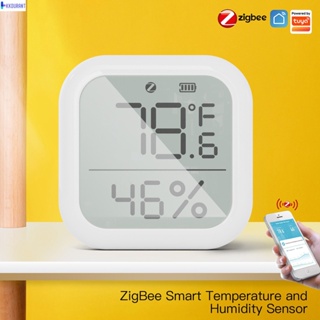 Tuya Smart Zigbee อุณหภูมิและความชื้น เซนเซอร์ จอ LCD ดิจิตอล การเชื่อมโยงอัจฉริยะ แอป Smart Life การควบคุมระยะไกลทำงานร่วมกับ Zigbee Gateway KDURANT