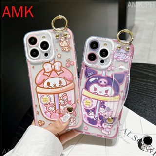 เคสโทรศัพท์มือถือแบบใส ลายการ์ตูนอนิเมะ Kulomi &amp; Melody น่ารัก พร้อมสายคล้องข้อมือ สําหรับ AMK Tecno Spark 6 Go 2023 Infinix smart 7 Zero x neo Hot 30 30i note 12 g96 5 6 20 20s 10 pro 11s 11 10S play nfc plus Tsywd