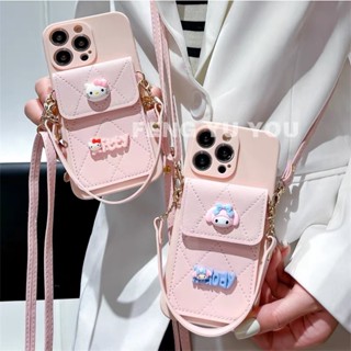 case infinix Note 12 G96 Hot 30 30i 20 20s 20i 12i 12 11s NFC 9 10 10S Pro 11 2022 Play Smart 7 6 HD 5 Zero 5G Tecno Spark GO 2023 Hello Kitty Melody กระเป๋าสตางค์ เคสโทรศัพท์ แบบนุ่ม