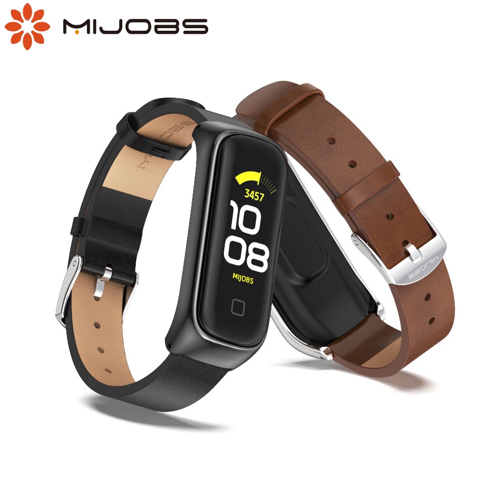 Mijobs สายนาฬิกาข้อมือ สเตนเลส โลหะ แบบเปลี่ยน สําหรับ Samsung Galaxy Fit 2 Galaxy Fit 2