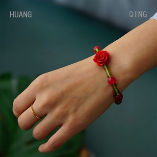 Qing สร้อยข้อมือไม้ไผ่ นําโชค ขนาดเล็ก สําหรับผู้หญิง