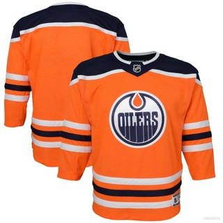 ใหม่ NHL Edmonton Oilers Home Jersey เสื้อยืด แขนยาว แฟนคลับ เสื้อกีฬา พลัสไซซ์ รุ่นพิเศษ