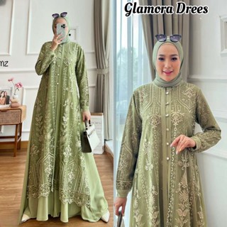 - Glamora Dress Maxy Gamis Muslim Glamorra Tille Babydoll Full Brocade Apk Premium คําเชิญผู้หญิง