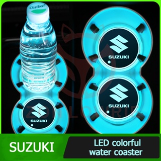 แผ่นรองแก้วน้ํา มีไฟ Led สีสันสดใส สําหรับ Suzuki Swift SX4 Jimny Alto