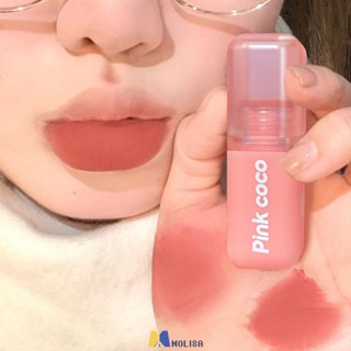 Pinkcoco Pink Fog Milk Coffee Lip Glaze Rose Black Tea Matte Fog Face Lip ไม่จุ่มถ้วย MOLISA