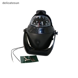 Delicatesun เข็มทิศทะเล LC760 พร้อมลูกบอลแม่เหล็ก ปรับได้ มีไฟ LED สําหรับรถยนต์ ตั้งแคมป์