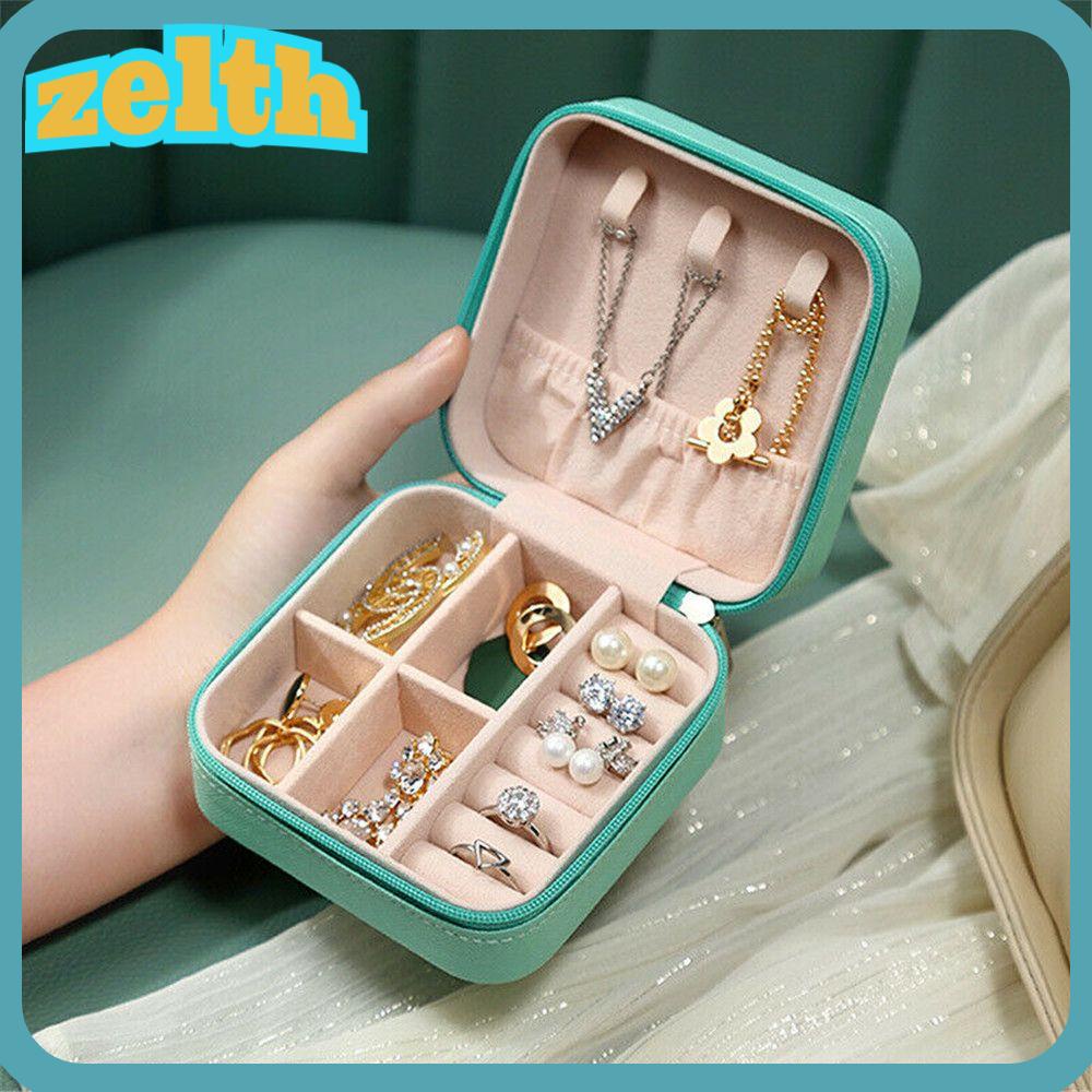 ZELTH กล่องเก็บเครื่องประดับแฟชั่น แบบพกพา สําหรับเดินทาง
