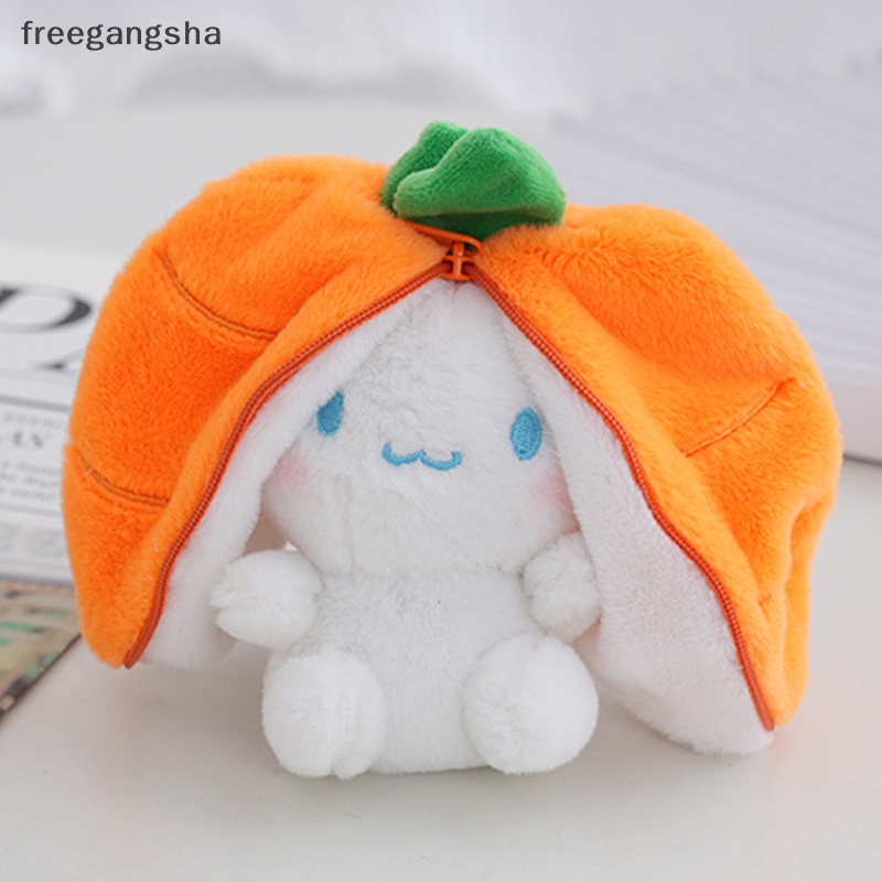 [FREG] Creative Funny Doll Carrot Rabbit Plush Toy Stuffed Soft Bunny Hiding in Strawberry Bag Toys For Kids Girls Birthday Gift FDH