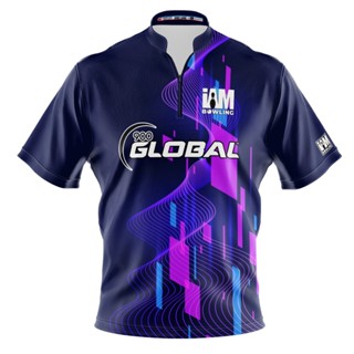 เสื้อโปโล 3D พิมพ์ลายโบว์ลิ่ง 900 Global DS 1508-9G