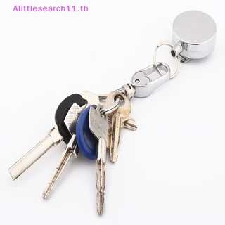 Alittlesearch11 กุญแจสายโลหะยืดสายป้ายบัตรชื่อง่ายดึงหัวเข็มขัด