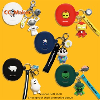 For OPPO Enco Air3 Protective Case Creative Astronaut Keychain Pendant Crayon Shin-chan OPPO Enco Air3 Silicone Soft Case Shockproof Case Protective Cover Cute We Bare Bear OPPO Enco Air2 Pro / Enco Buds2 Cover