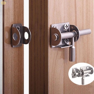 【VARSTR】Sliding Lock Door Bolt Double Head For Home Room Doors Sashes Reliable Silver