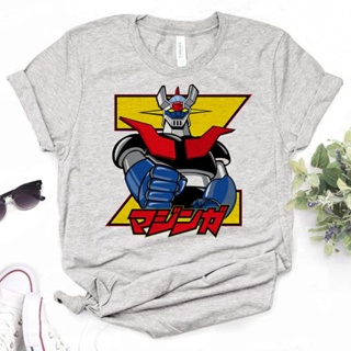 เสื้อยืด พิมพ์ลายการ์ตูนอนิเมะ Mazinger z สไตล์ฮาราจูกุ แฟชั่นฤดูร้อน สําหรับผู้หญิง 2000s