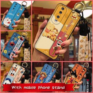 Durable TPU Phone Case For Huawei Honor90 Pro Phone Holder Original Wristband Cute armor case Soft Case Wrist Strap Silicone