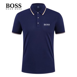 ใหม่ เสื้อโปโล BOSS สวมใส่สบาย แฟชั่นคู่รัก