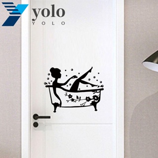 Yolo สติกเกอร์ ลายการ์ตูน 3D มีกาวในตัว สําหรับติดตกแต่งห้องน้ํา DIY