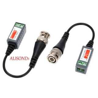 Alisond1 ตัวรับส่งสัญญาณวิดีโอ Balun CCTV UTP ตัวผู้ BNC