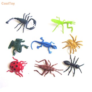 Cooltoy โมเดลฟิกเกอร์พลาสติก รูปแมลง สัตว์เลื้อยคลาน ของเล่นเสริมการเรียนรู้เด็ก ขายดี 8 ชิ้นต่อชุด