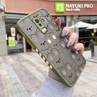 สําหรับ Samsung galaxy J8 2018 เคสการ์ตูนกระต่ายน่ารัก รูปแบบสี่เหลี่ยม การออกแบบใหม่ กันกระแทก ฝ้า ใส เคสโทรศัพท์ ซิลิโคน