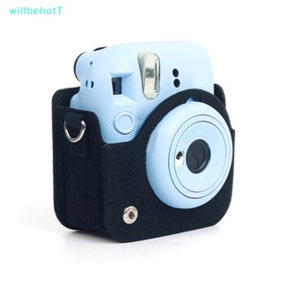 [WillbehotT] กระเป๋าเคสใส่กล้อง แบบพกพา พร้อมสายคล้องไหล่ ปรับได้ สําหรับ Fujifilm Instax Mini 12 Felt 1 ชิ้น