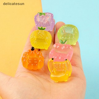 Delicatesun ผลไม้เรืองแสง 3D ขนาดเล็ก สําหรับตกแต่งโซฟา รถยนต์ 2 ชิ้น