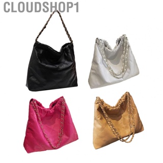 Cloudshop1 PU Shoulder   All Matching Grid Pattern Large  Women for Shopping Office