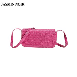 Jasmin NOIR กระเป๋าสะพายไหล่ หนัง PU ลายหนังจระเข้ เรียบง่าย สําหรับสตรี