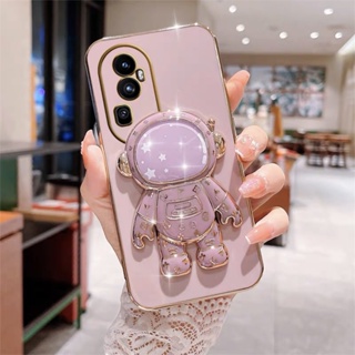 พร้อมส่ง เคสโทรศัพท์มือถือ แบบนิ่ม ลายนักบินอวกาศ ชุบหรูหรา สําหรับ OPPO Reno10 Pro Reno 10 Reno10 Pro+ 5G OPPORENO10PRO+