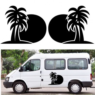 ⚡NEW 8⚡Car Sticker Accessories Camper Fittings For Car Body Palm Tree Sunshine