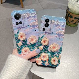 พร้อมส่ง ใหม่ เคสโทรศัพท์มือถือนิ่ม ป้องกันเลนส์ ลายดอกไม้ ประดับพลอยเทียม หรูหรา สําหรับ OPPO Reno10 Pro+ Plus 5G Reno 10 Reno10Pro+ OPPO A78 NFC 4G 2023