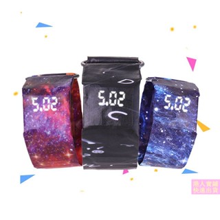 【สปอตสินค้า】นาฬิกา กระดาษ Paper watch นาฬิกากระดาษ นาฬิกาข้อมือ แบบกระดาษแม่เหล็ก กันน้ํา สีดํา แบบสร้างสรรค์